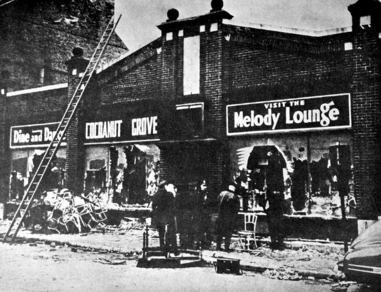 A view of the Melody Lounge, located in the basement of the Cocoanut Grove nightclub.