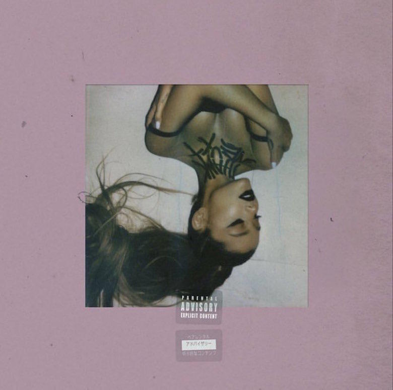 Album cover for Ariana Grande's latest album, "thank u, next."