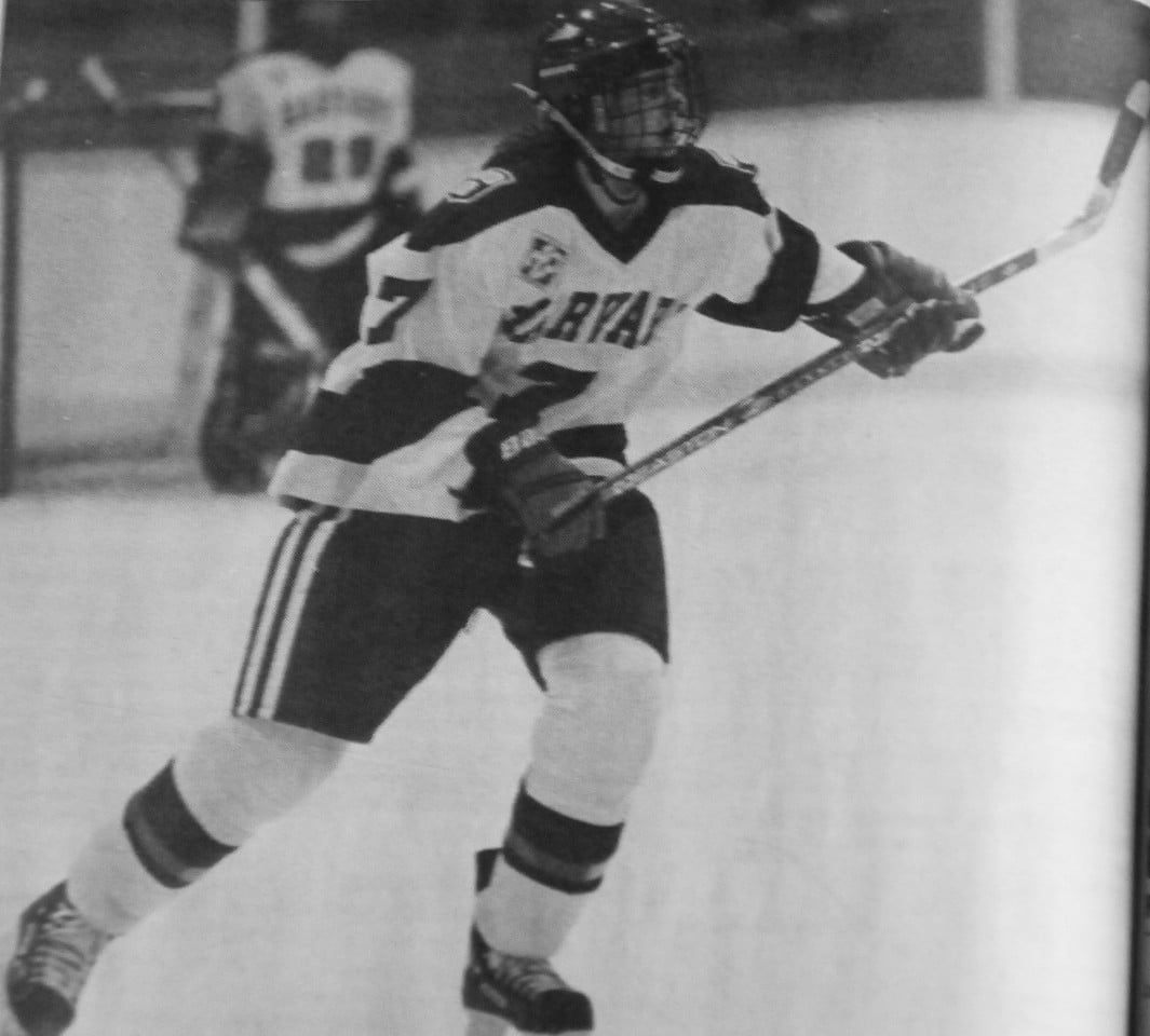 Forward Jennifer Botterill glides across the ice during a game in the 1999 season.