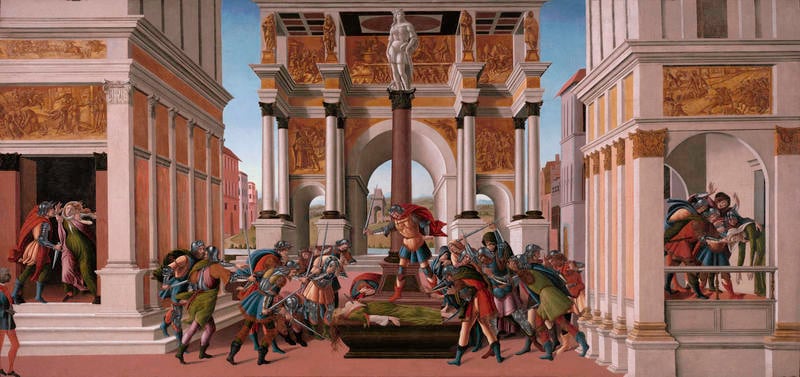 Botticelli's "The Tragedy of Lucretia," 1499-1500.