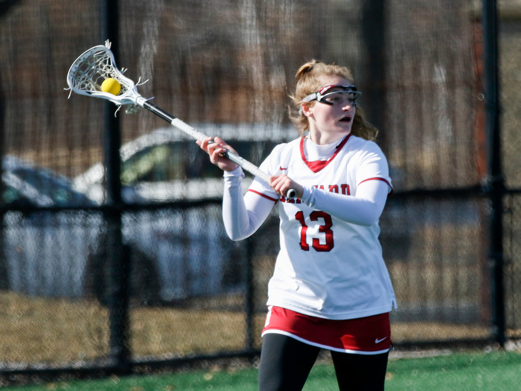 Tri-captain Keeley MacAfee contributed three goals on the week as the Crimson went 1-1, finishinoff a 9-8 nailbiter against Boston University before dropping Saturday’s match to No. 11 Denver.