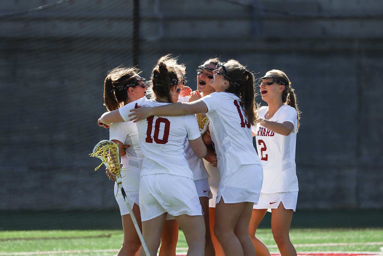 This year's women's lacrosse squad features seven pairs of high school teammates.
