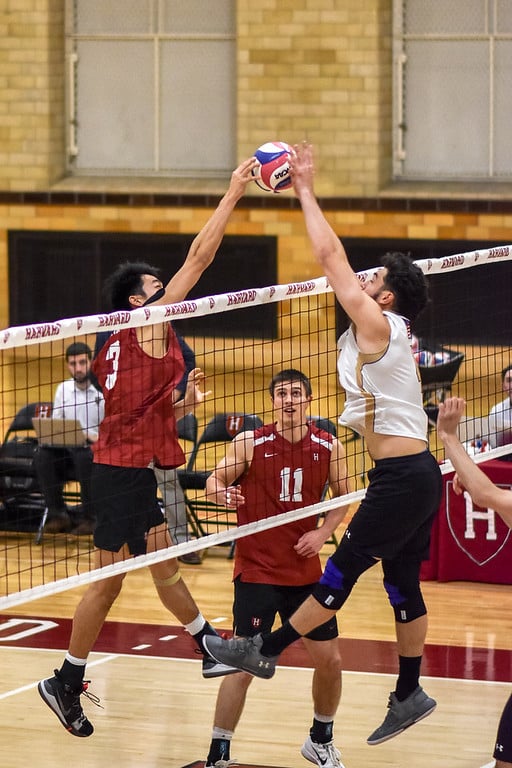 Freshman Ryan Hong blocks a hit in a contest earlier this season. Hong tabbed 13 solo blocks across the course of his inaugural season.