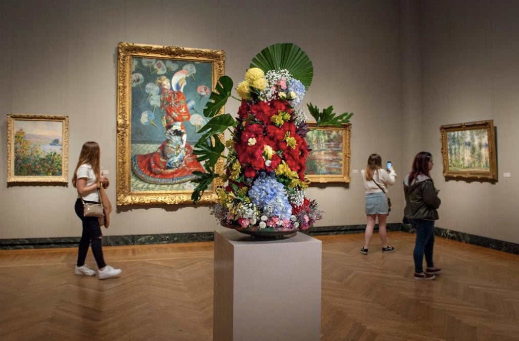 Massachusetts garden clubs created floral designs to match artwork at the MFA's Art in Bloom weekend.