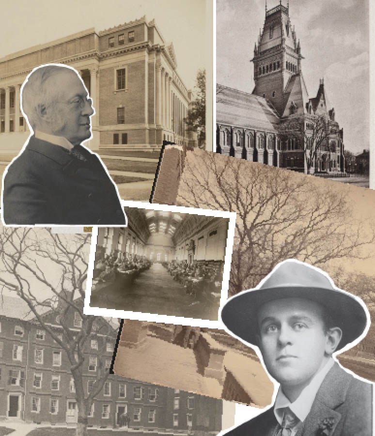 Collage of Harvard at the turn of the 20th century.