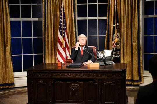Alec Baldwin as Donald Trump during SNL's opening sketch about impeachment on Sept. 28, 2019.