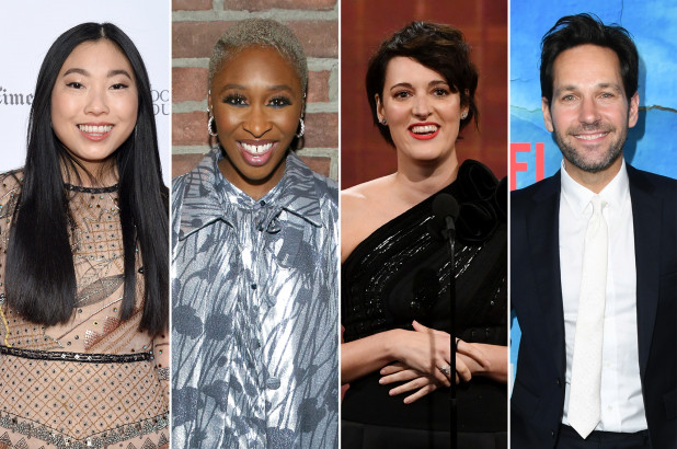 Awkwafina, Cynthia Erivo, Phoebe Waller-Bridge and Paul Rudd, all of whom are first-time nominees for the Golden Globes.