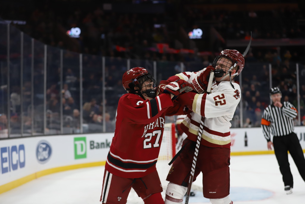 A frustrating performance in a frustrating game resulted in tensions boiling over late for the Crimson.
