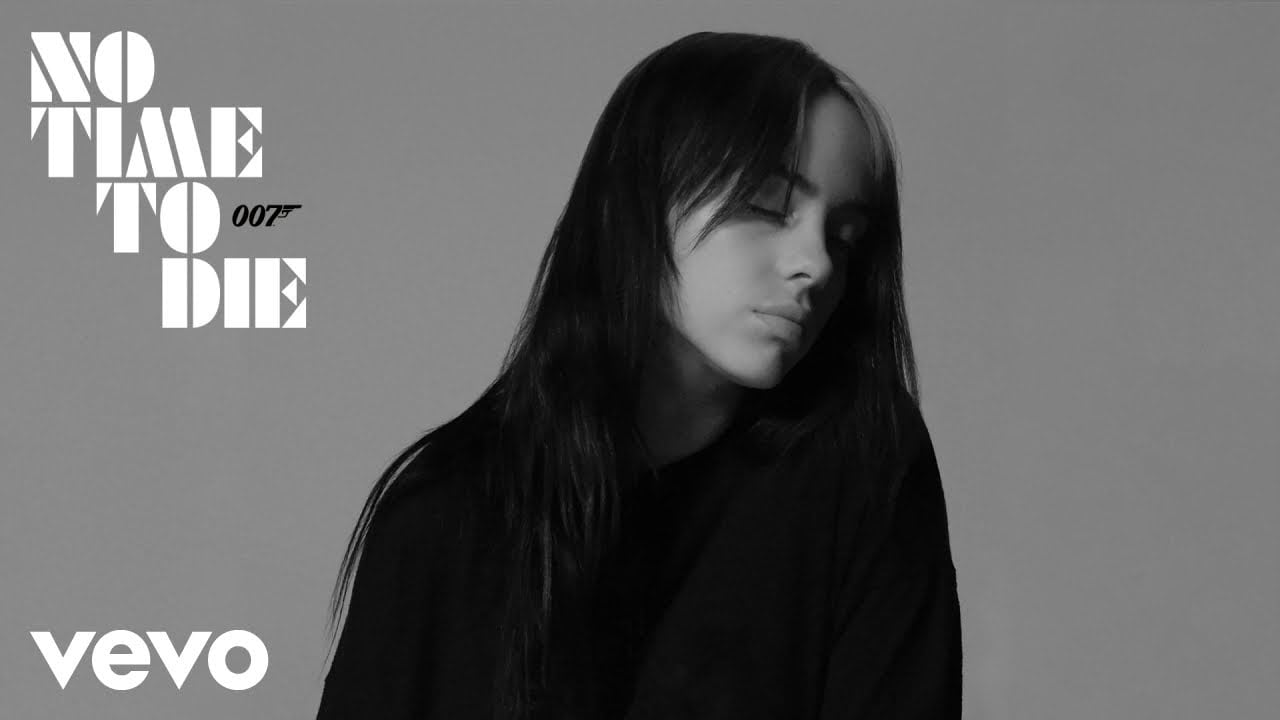 Still from Billie Eilish's "No Time to Die" music video.