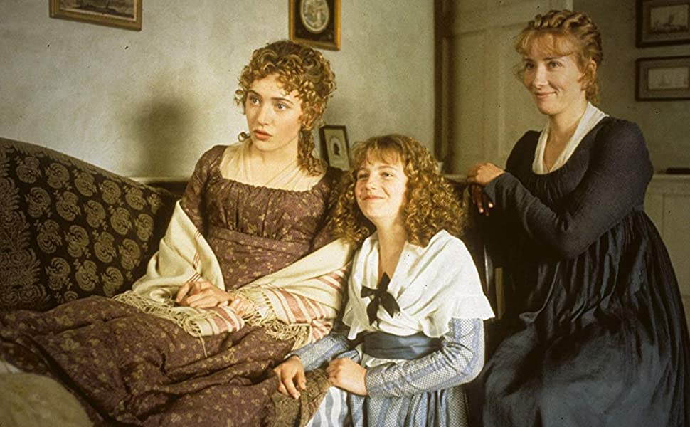 Kate Winslet (left) stars as Marianne Dashwood, Emilie Françoise (center) stars as Margaret Dashwood, and Emma Thompson (right) stars as Elinor Dashwood in "Sense and Sensibility" (1995), directed by Ang Lee.