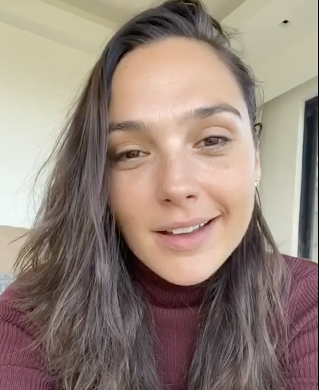 Gal Gadot in the 'Imagine' video.