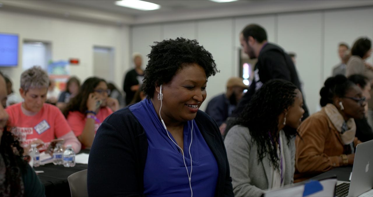 Stacey Abrams in "All In: The Fight for Democracy" (2020), directed by Liz Garbus and Lisa Cortes.