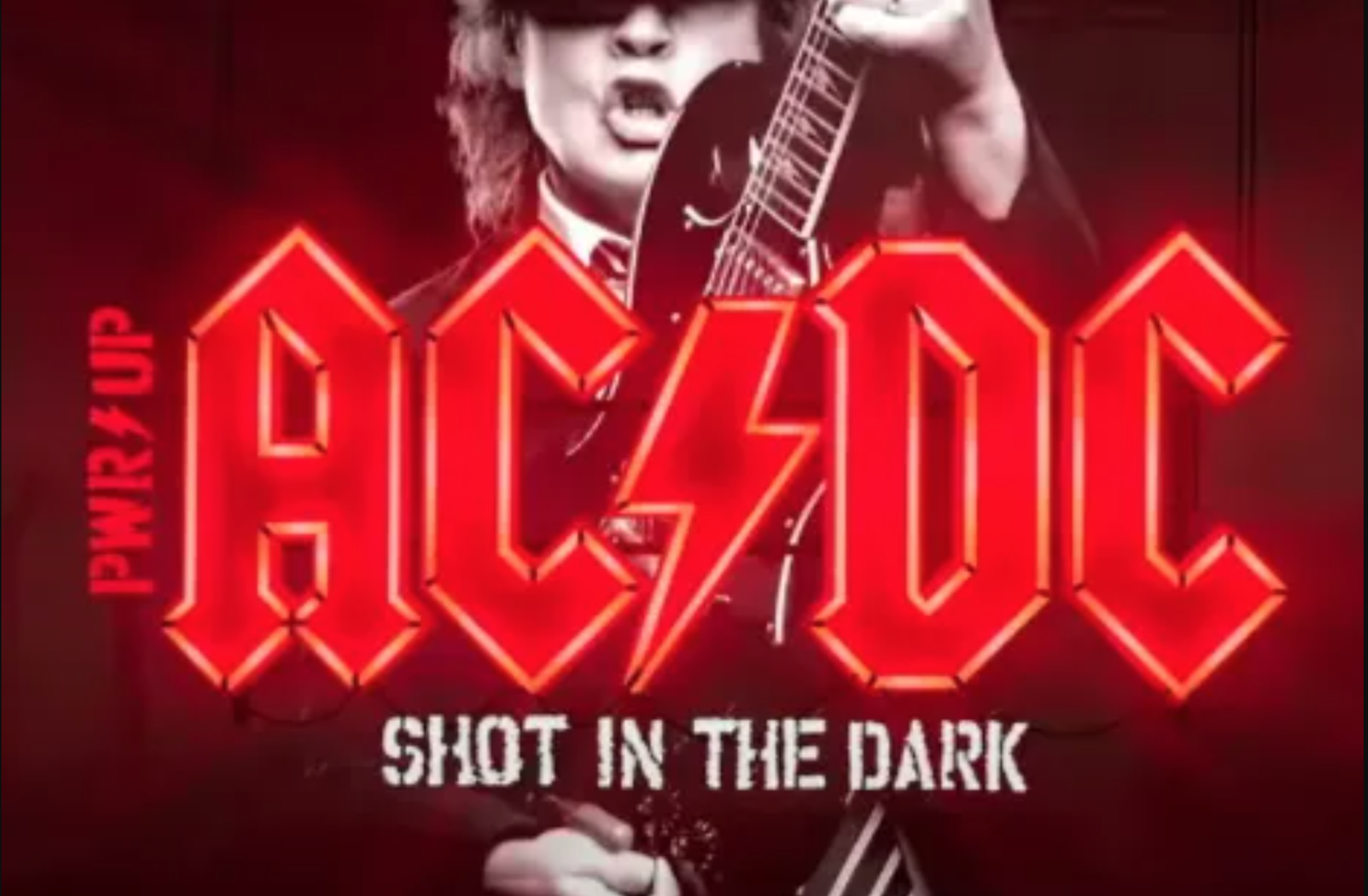 Promotional art for AC/DC's "Shot in the Dark"