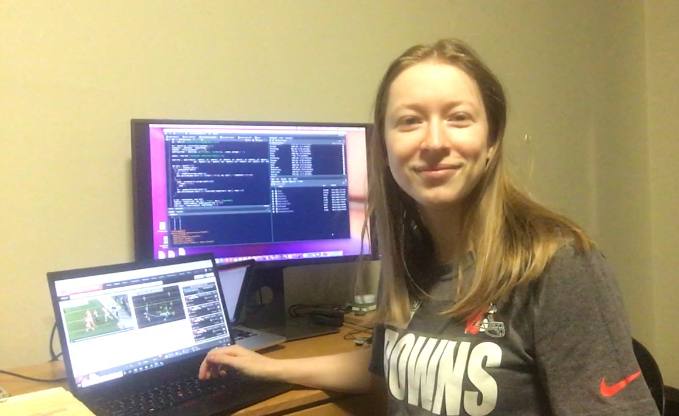 Papanek’s early interest in football and NFL commentary contributed to the development of her model-based predictions, which she utilizes in her current role as a Research and Strategy Intern for the Browns.
