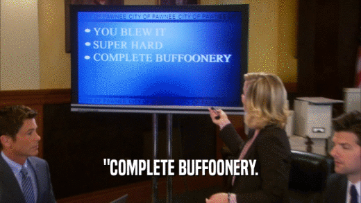 Leslie Knope participating in the classic TikTok PowerPoint trend.