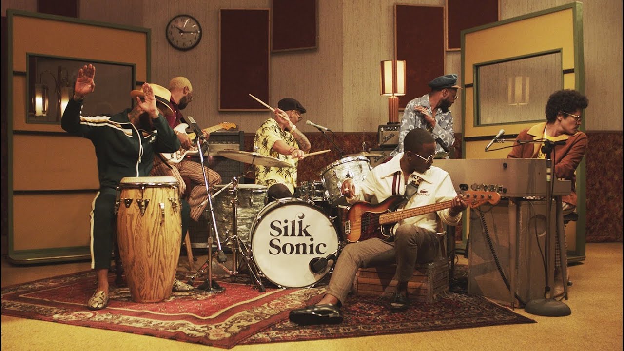 Silk Sonic's music video for "Leave the Door Open."