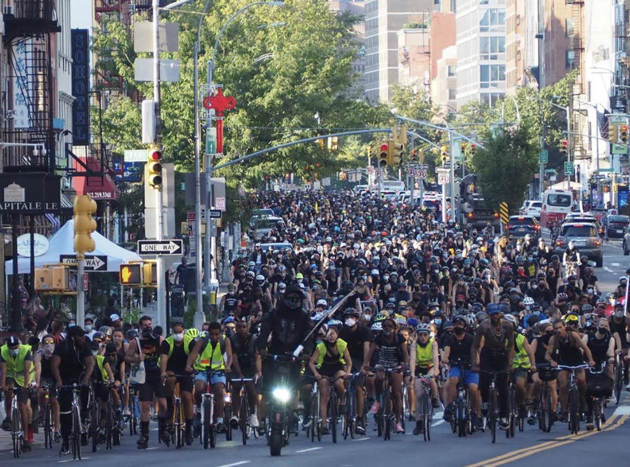 Kerre leads thousands of bikers in a Street Riders protest in summer 2020.