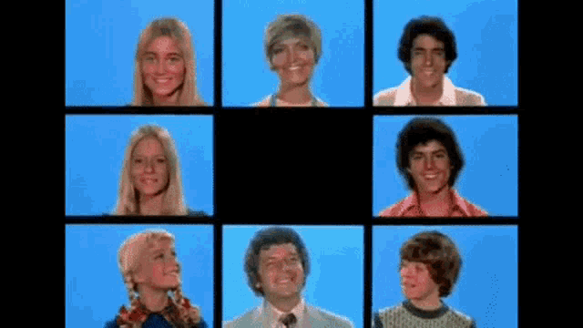 Brady Bunch Zoom Squares