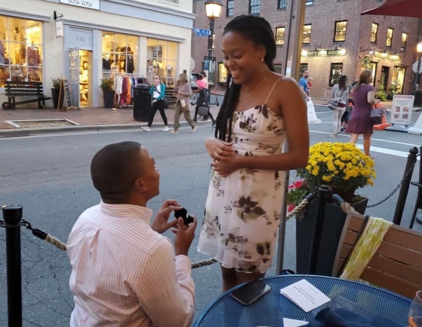 Last September, Walton visited Edwards in her hometown of Alexandria, Va., to celebrate their birthdays — and to propose.