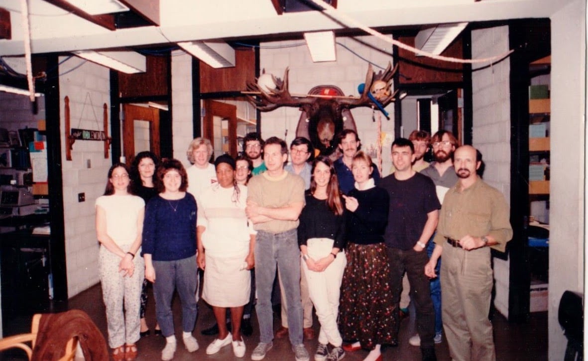 Researchers in the Lewontin Lab would gather around an iconic moose head mounted in the center of the room.