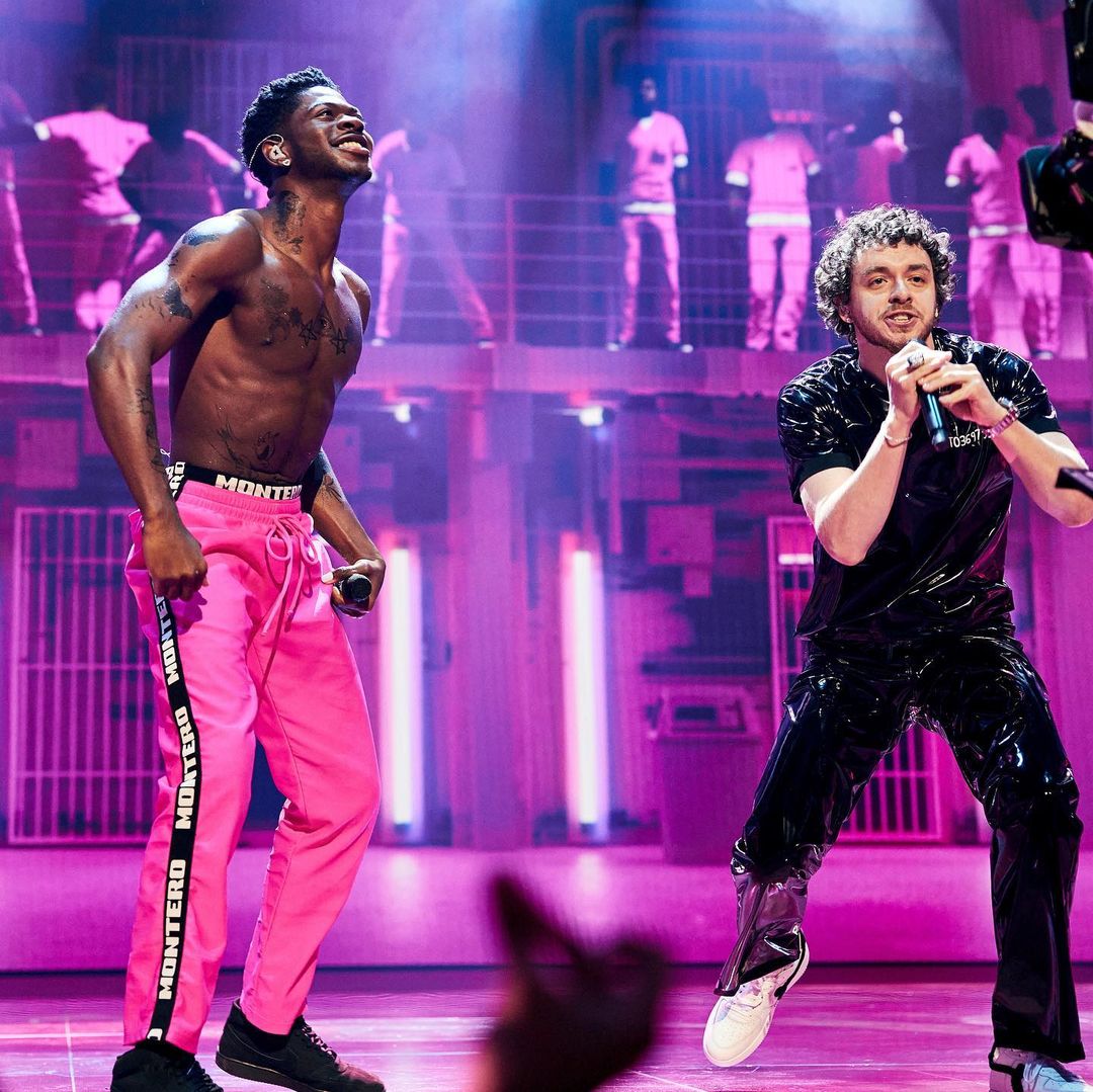 Lil Nas X and Jack Harlow perform at the 2021 MTV Video Music Awards.