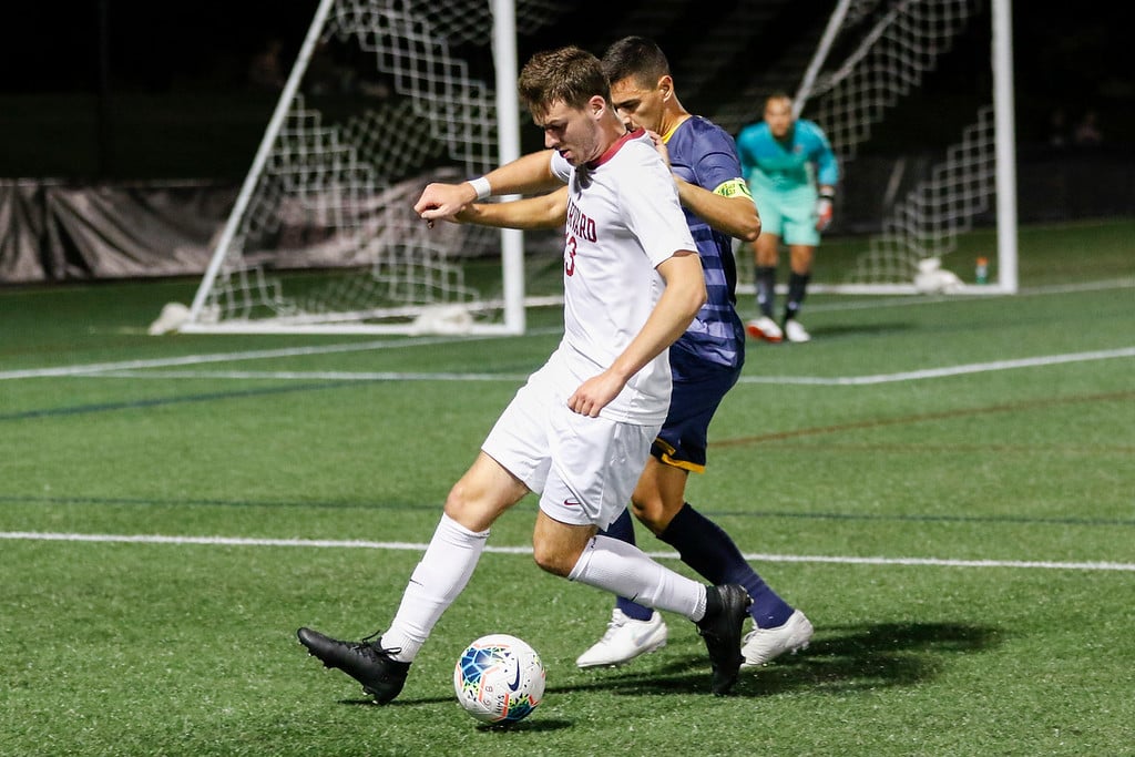 Harvard relied on its defense on Saturday to battle the defending Ivy League Champions to a draw. Despite some close calls, including a shot that ricocheted off the crossbar for the Crimson, the game ended locked at 0-0.