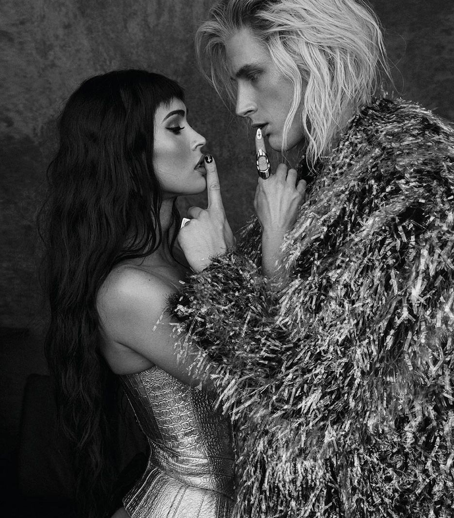 Machine Gun Kelly and Megan Fox for the cover of British GQ.