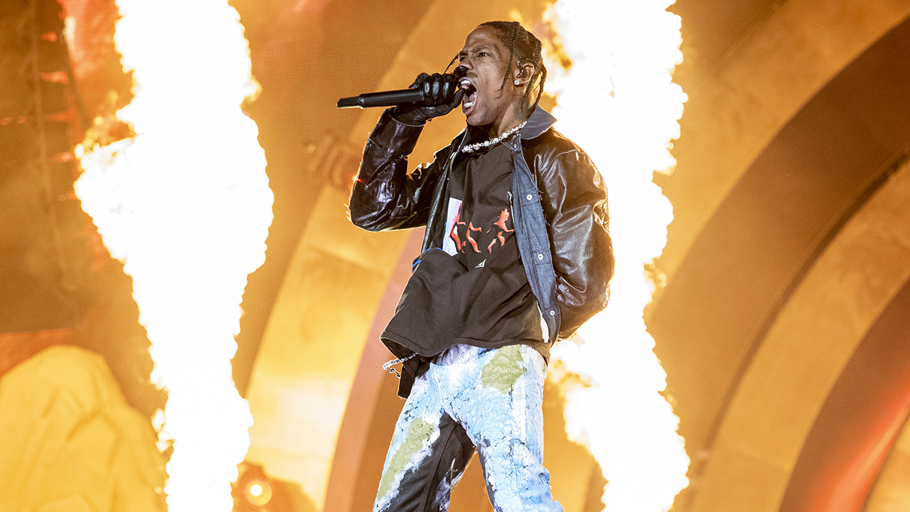 Travis Scott performs at the Astroworld Festival in Houston, Texas.
