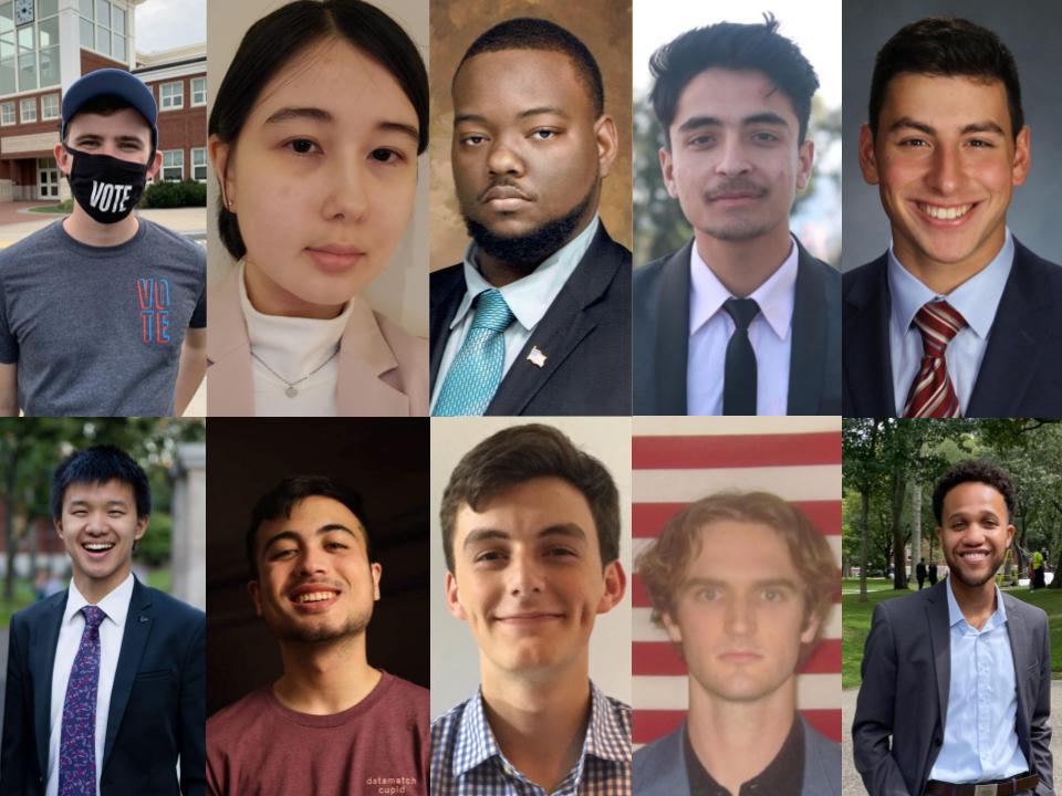 On Friday, the UC Election Commission announced the winners of the UC Midterm Elections. From top left, Christopher T. Cantwell, Yeseo Brooke Livingston, Bobby F. Current, Arjun Bhattarai, Spencer W. Glassman, David Y. Zhang, Quan L. Narula, Ivor K. Zimmerman, Ryan P. McCarthy, and Trey Sullivan. Not pictured: Oluwatobi I. Ariyo, Nicholas Y. Gu, and Patrick I. Adolphus.