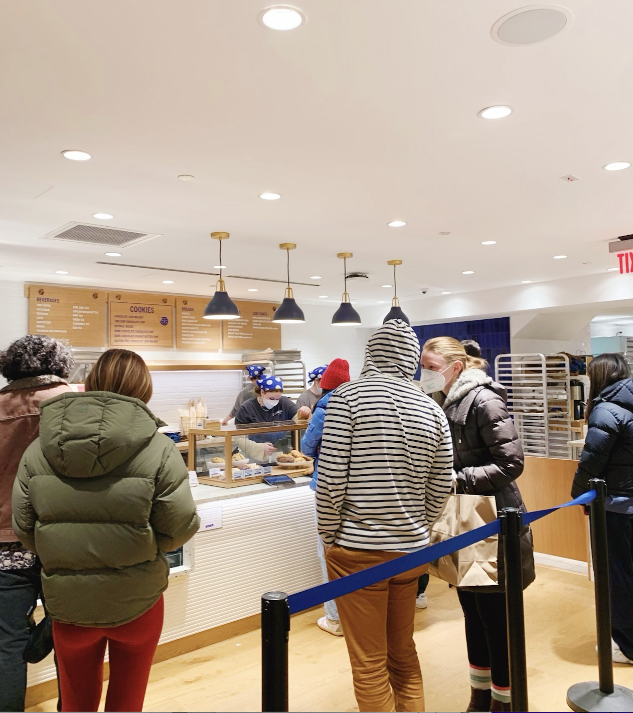 The interior of Boston's new Levain Bakery location.