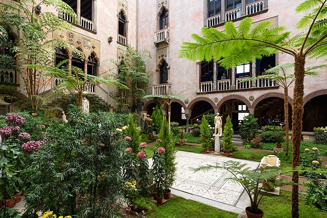 The garden at the Isabella Stewart Gardner Museum.