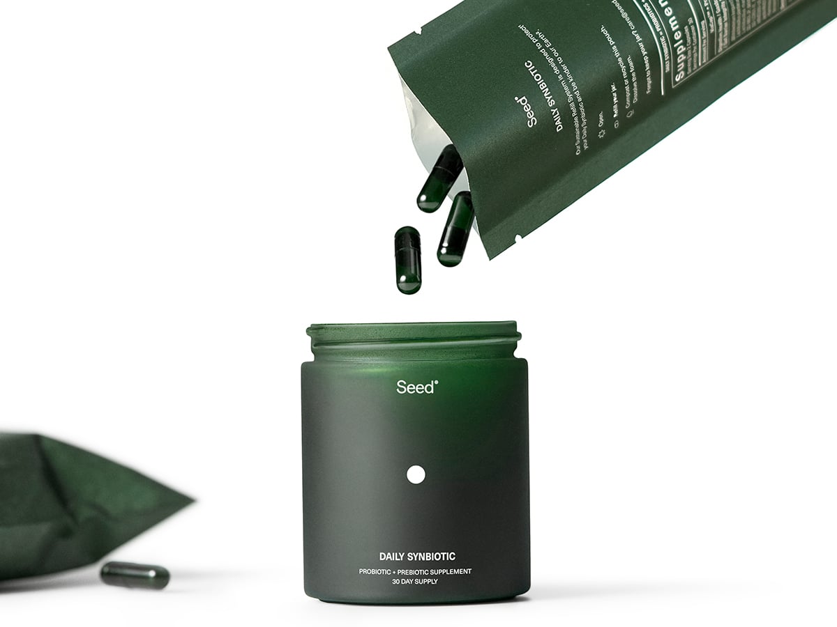Seed Health sells a daily probiotic that the company claims can support digestive function, strengthen the gut barrier, and support healthy skin.