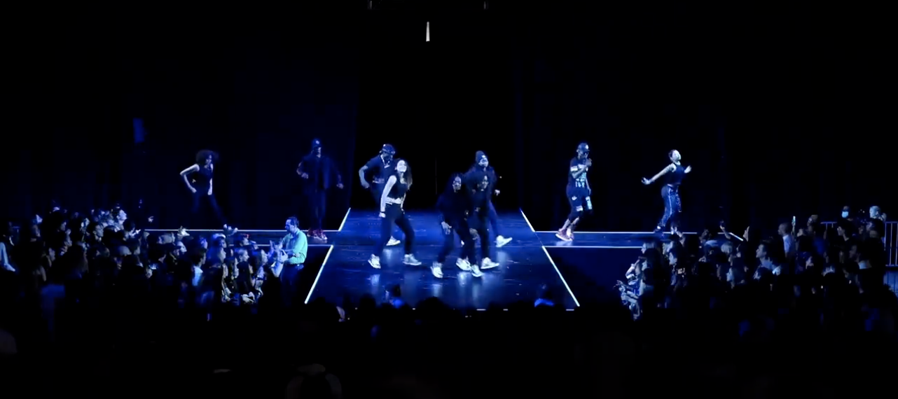 Dancers take the stage for Scene 3 of the Eleganza show.