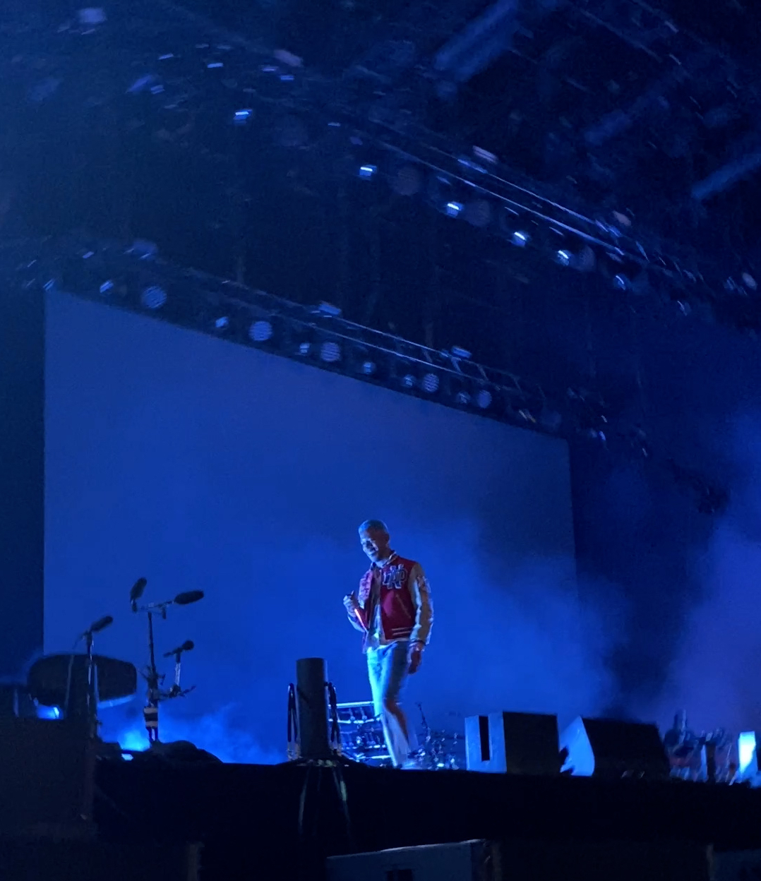 Headliner Kid Cudi takes the main stage at Governors Ball 2022.