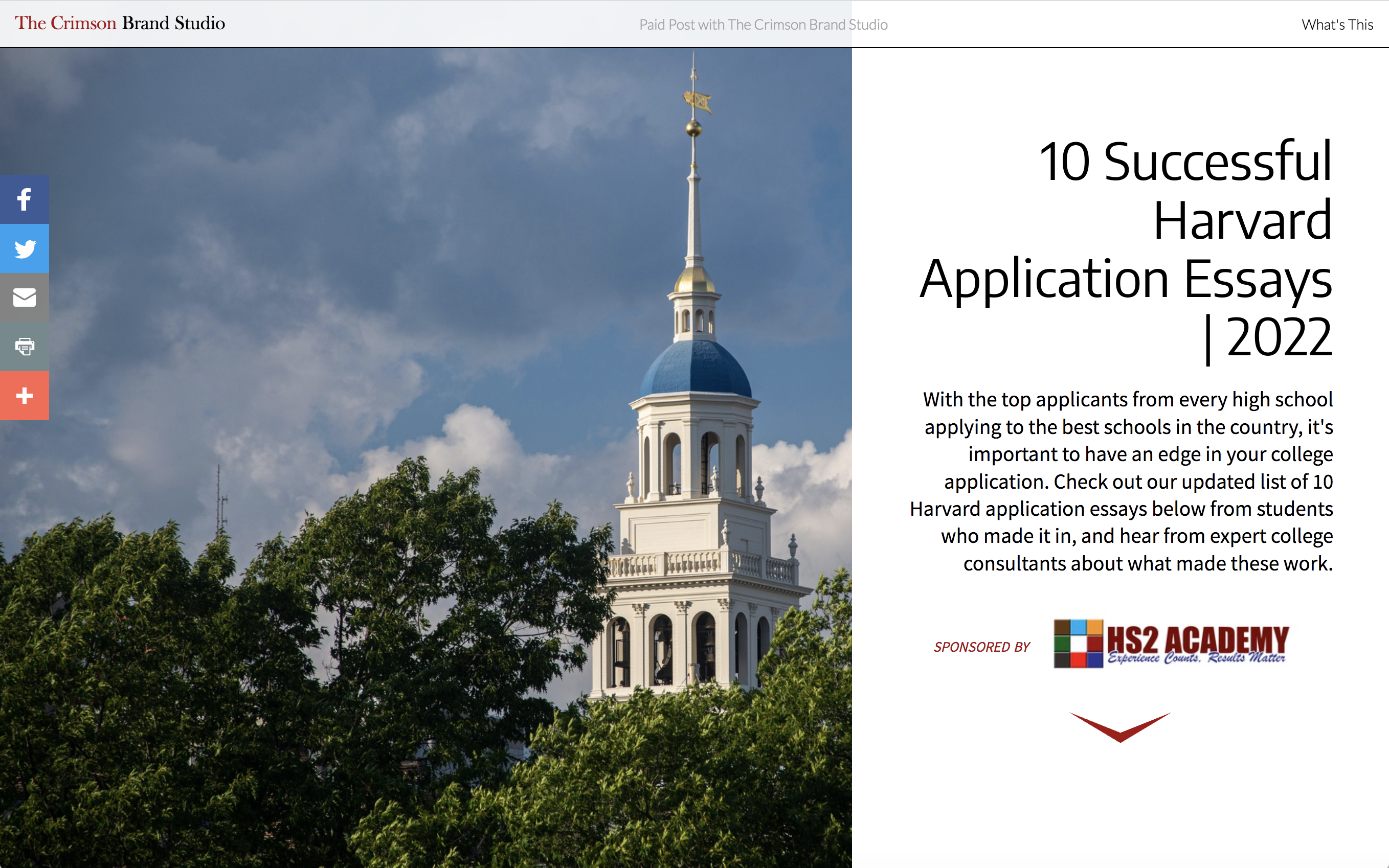 Cover image for https://www.thecrimson.com/topic/sponsored-successful-harvard-essays-2022/