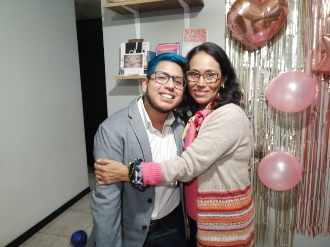 Rodrigo Ventocilla Ventosilla, left, poses for a photograph with his mother Ana Ventosilla.
