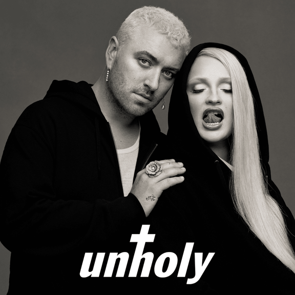 Single cover for Sam Smith and Kim Petras's "Unholy."