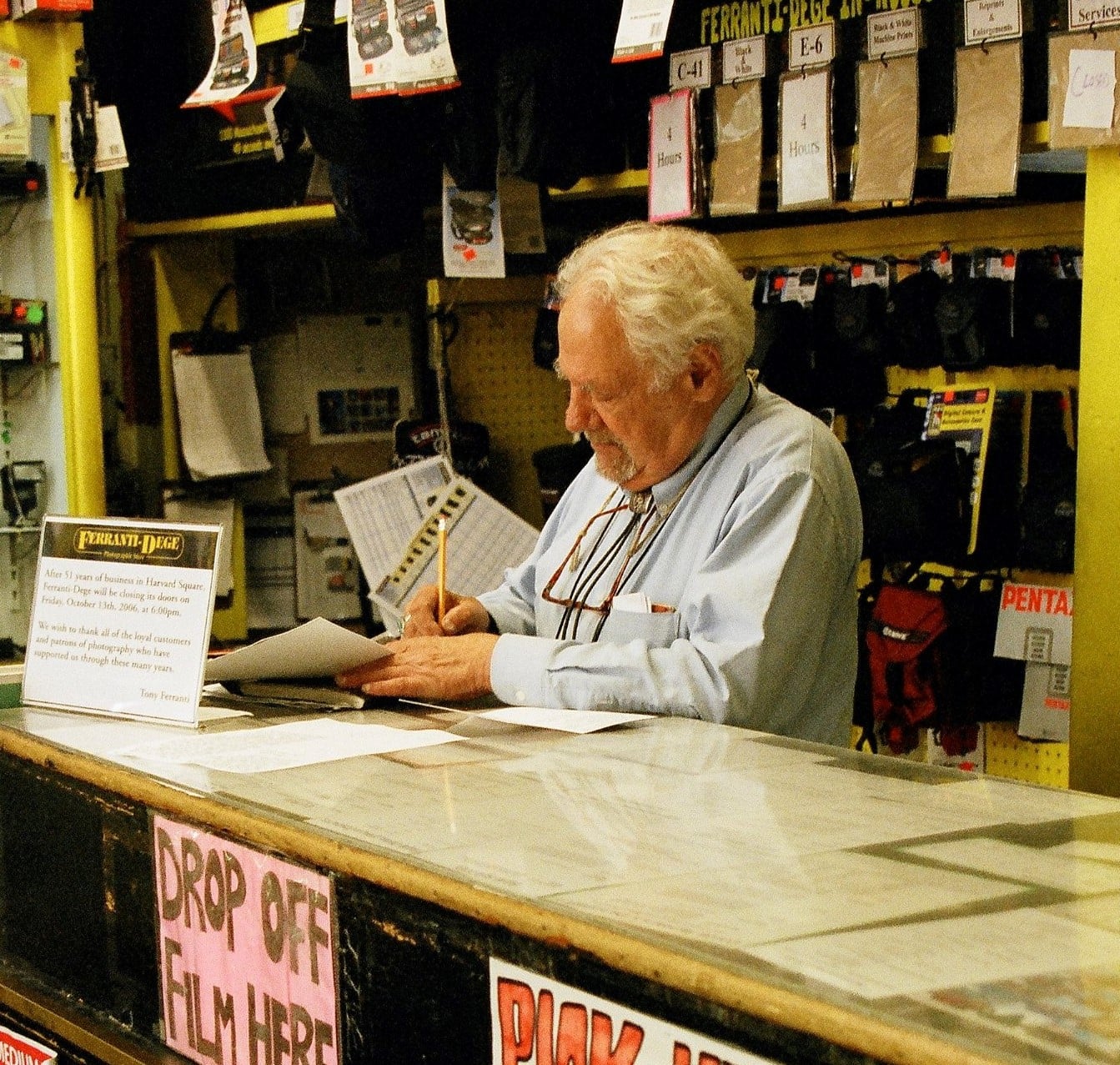 Anthony C. Ferranti co-founded Ferranti-Dege camera shop in Harvard Square in 1955.