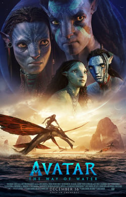 'Avatar: The Way of Water' movie poster.