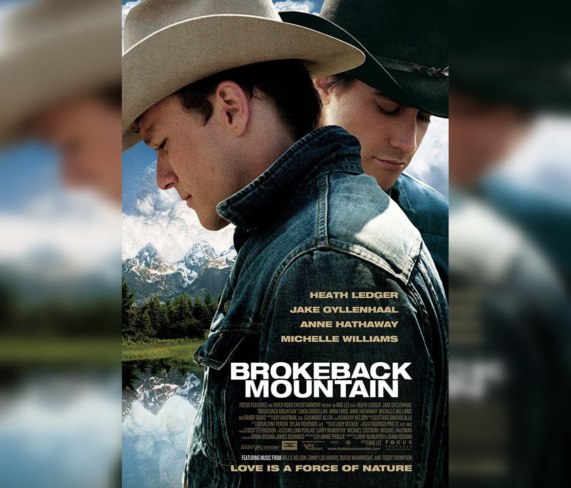 The movie poster for "Brokeback Mountain."