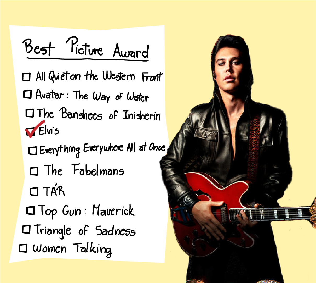 This writer casts their Best Picture ballot for "Elvis"