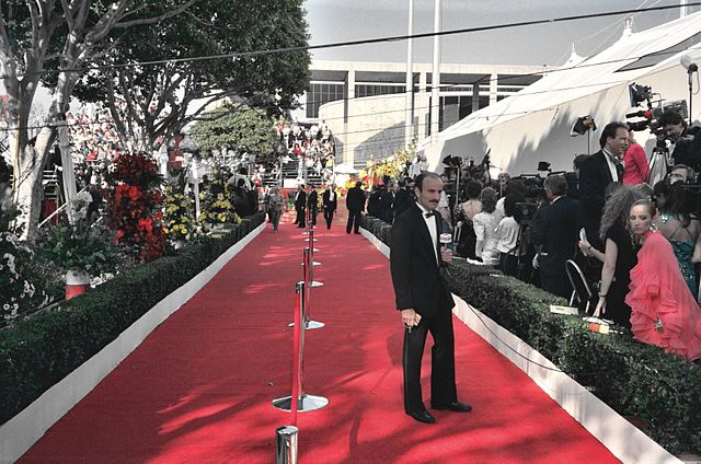 The red carpet at the 1990 Academy Awards; the red carpet has been a staple of awards shows for decades.