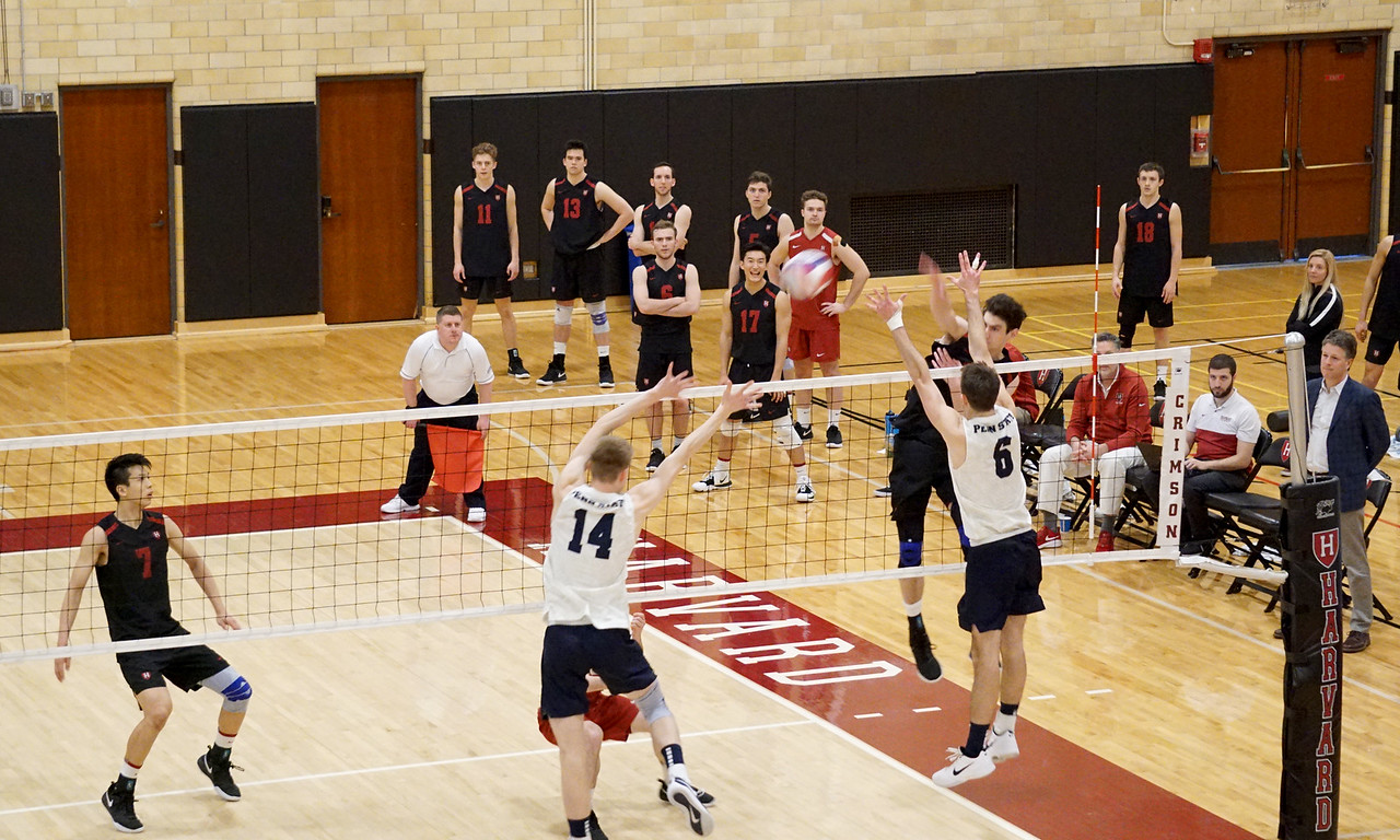 In February of 2020, the Harvard men's volleyball team takes on then-No. 9 Penn State at the Malkin Athletic Center, which it went on to lose 3-0 to the Lions. This past weekend, the Crimson faced the Pennsylvania school once again, losing in a pair of 3-0 matches.