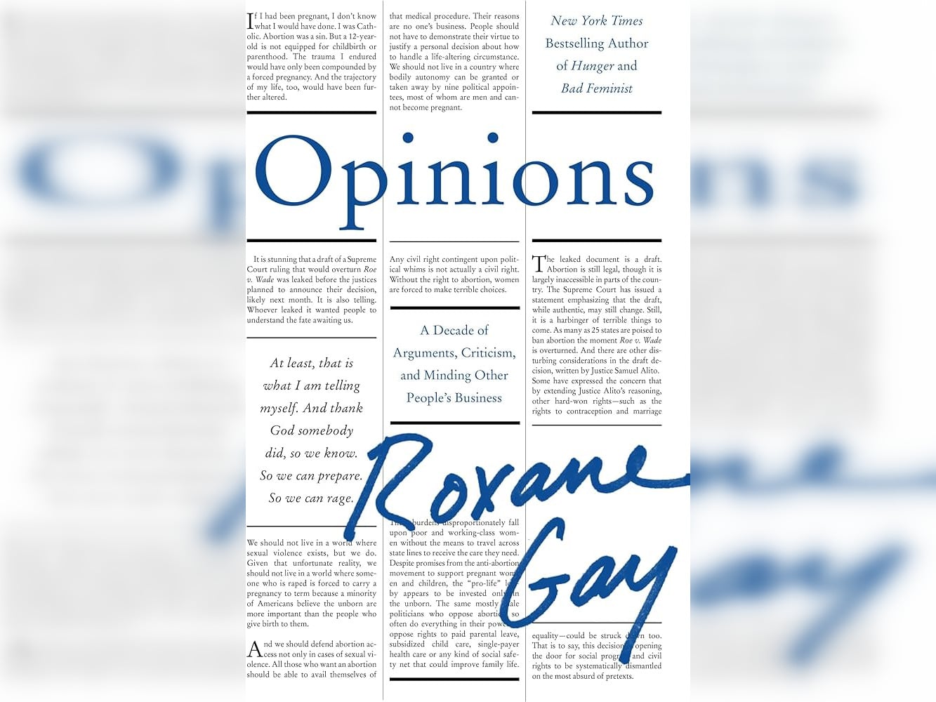 Cover of Roxane Gay's "Opinions."