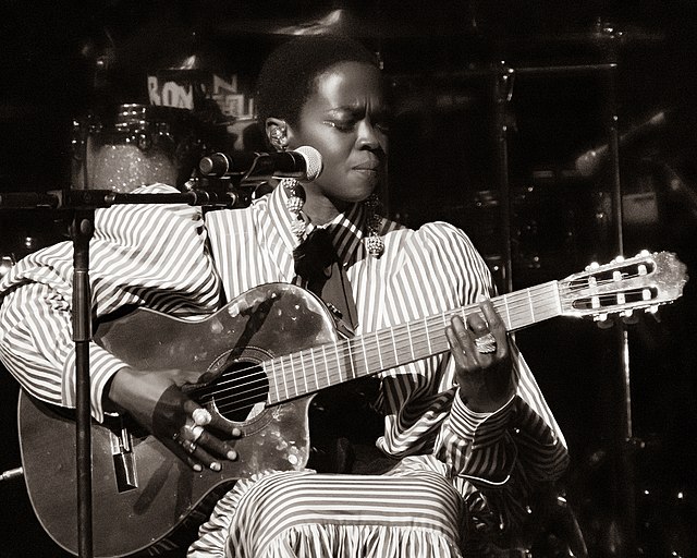 Lauryn Hill performing at the Mayan theater in 2019.