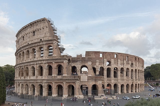 The Colosseum in Rome, Italy.