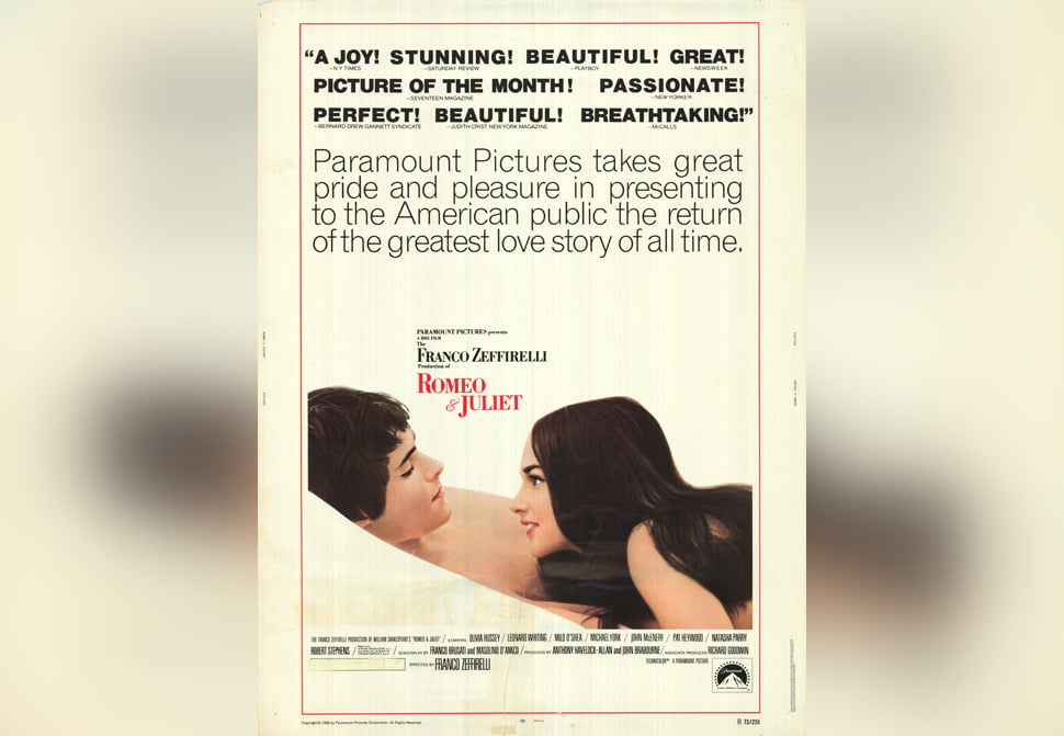 Romeo and Juliet 1968 film poster.