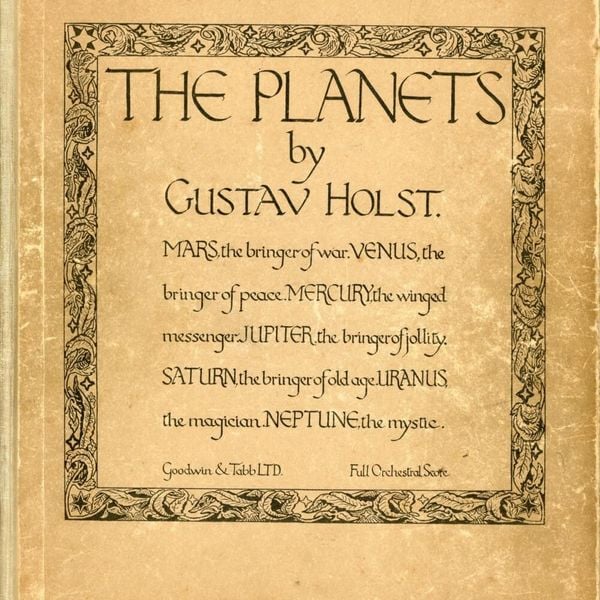Inspired by astrology, Holst began composing “The Planets” in 1914 in his tranquil sound-proof room.