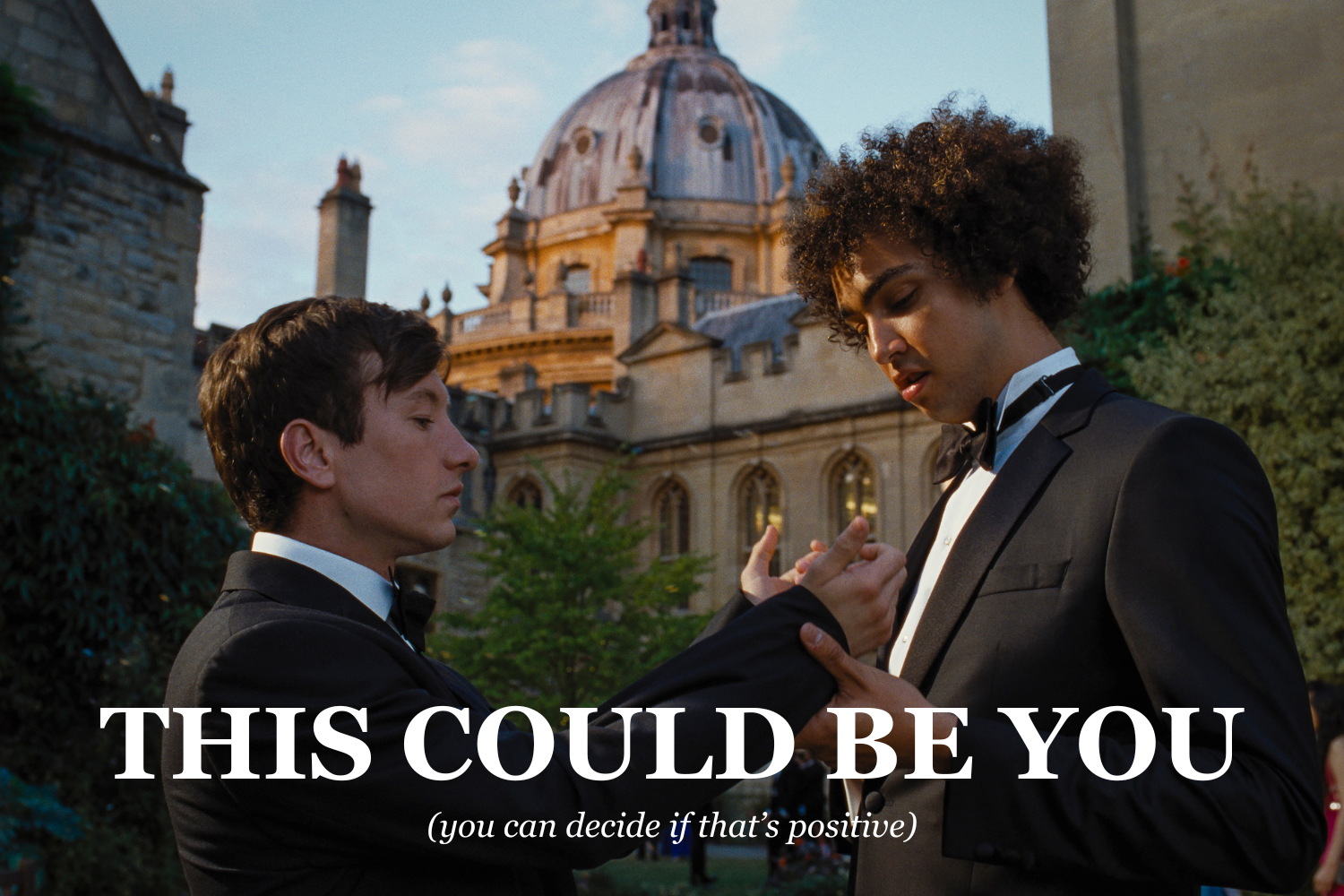 Barry Keoghan and Archie Madekwe star in "Saltburn."