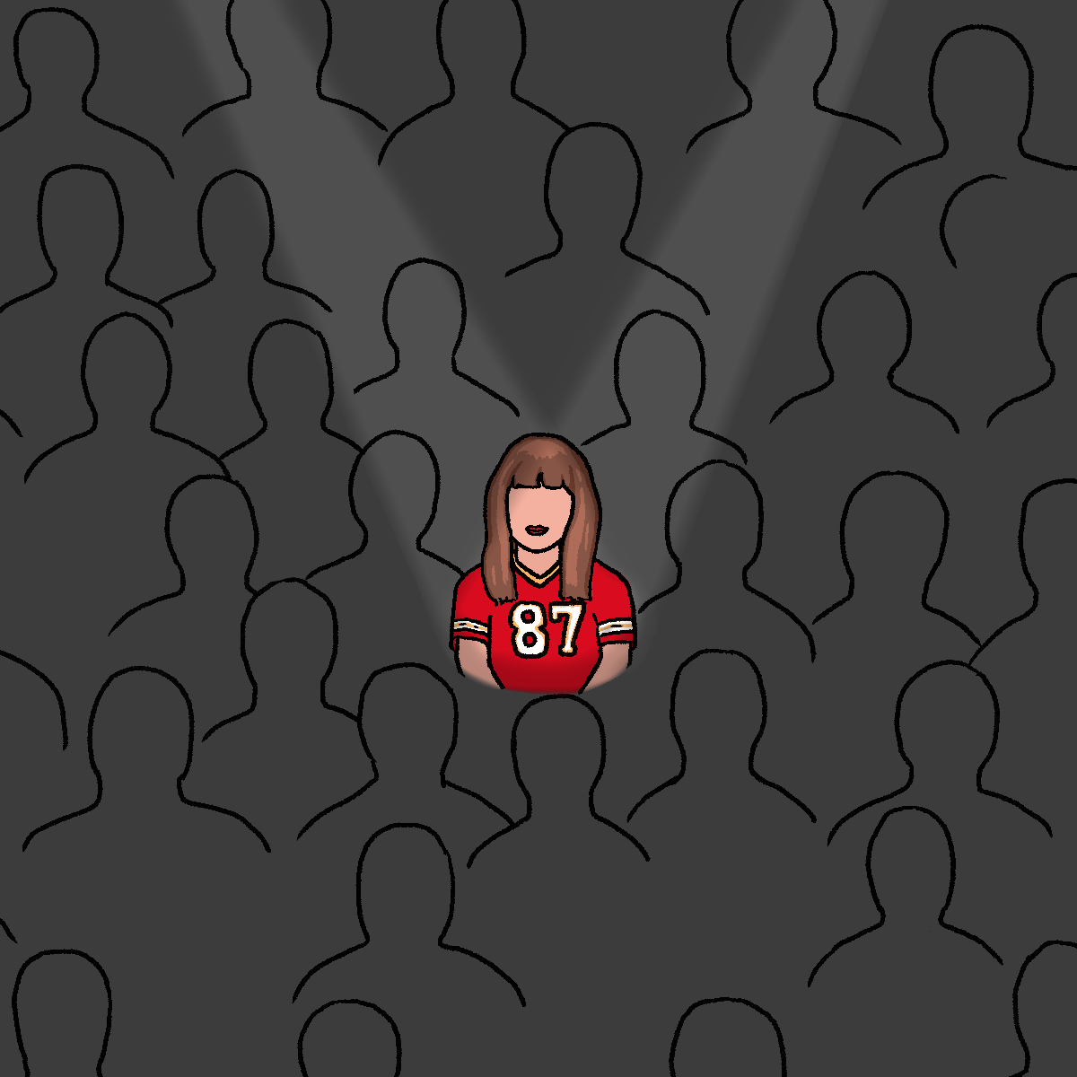 Taylor Swift was seen at Super Bowl LVIII.